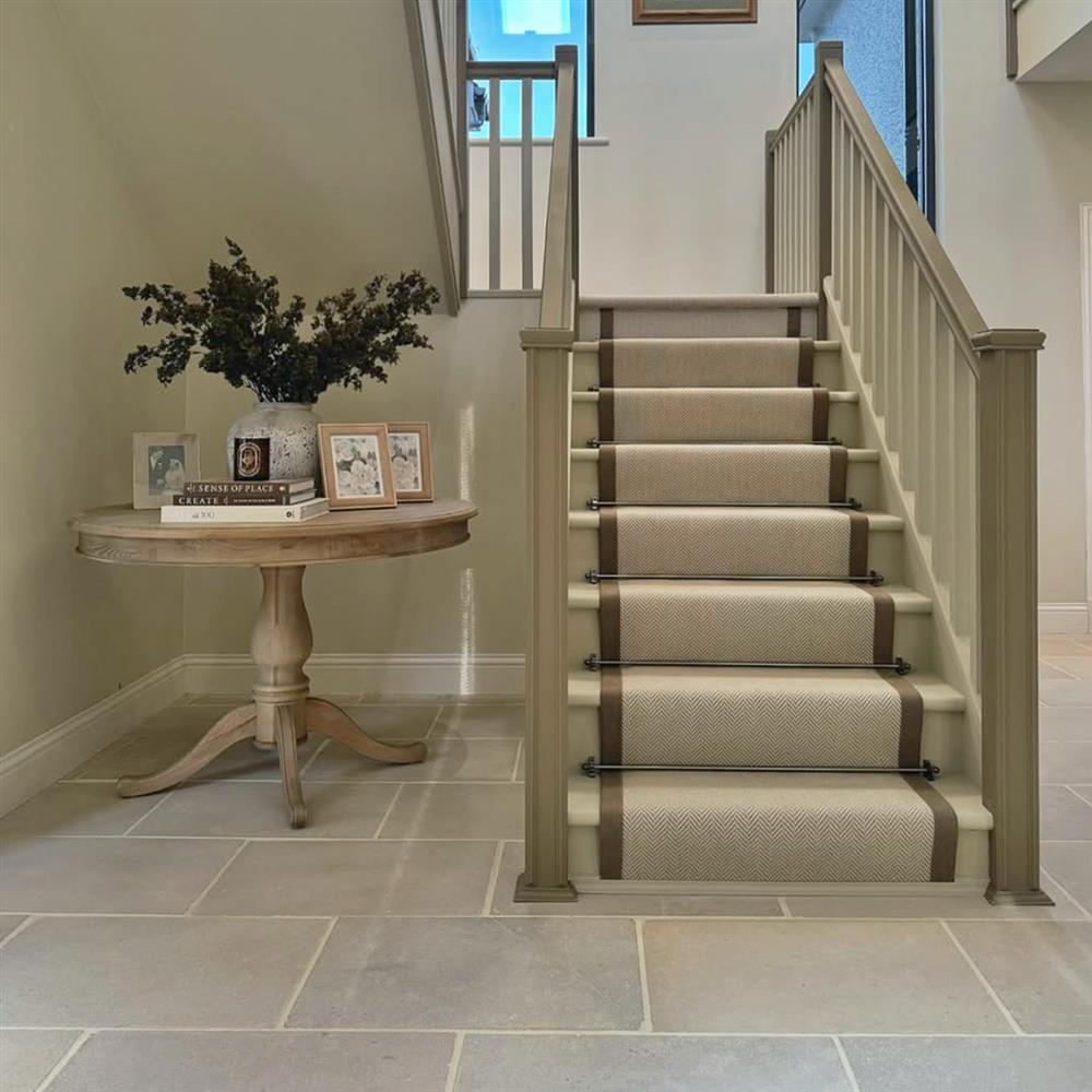 Menton tumbled and brushed natural limestone tiles